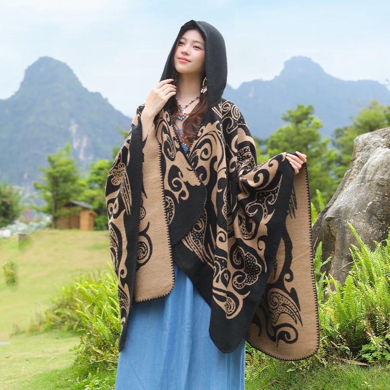 New Women's Hooded Shawl Warm  - Go Ethnic Fashion review and price